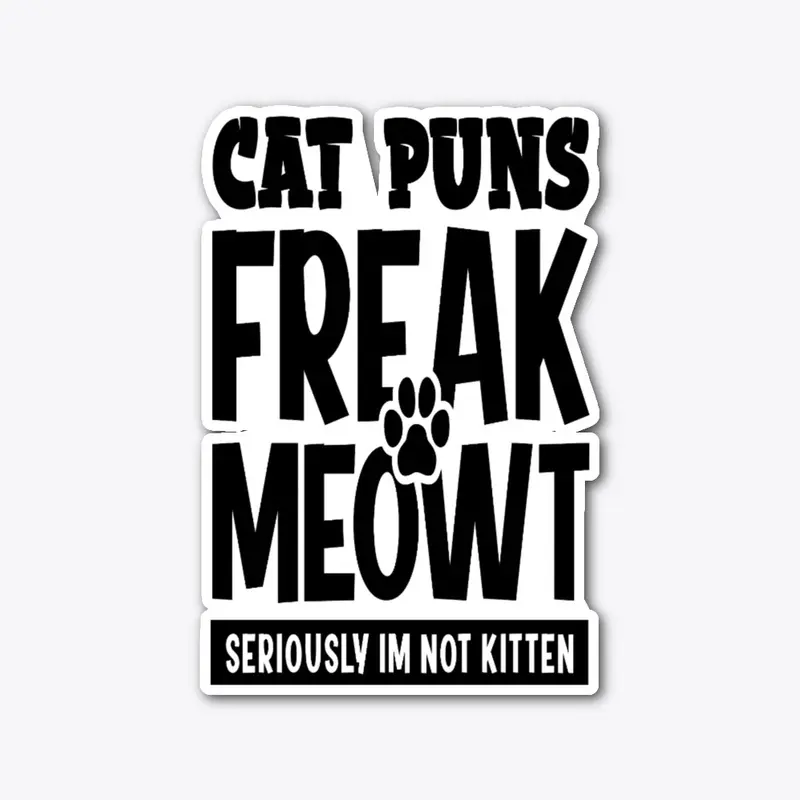 Cat Puns Funny Sticker