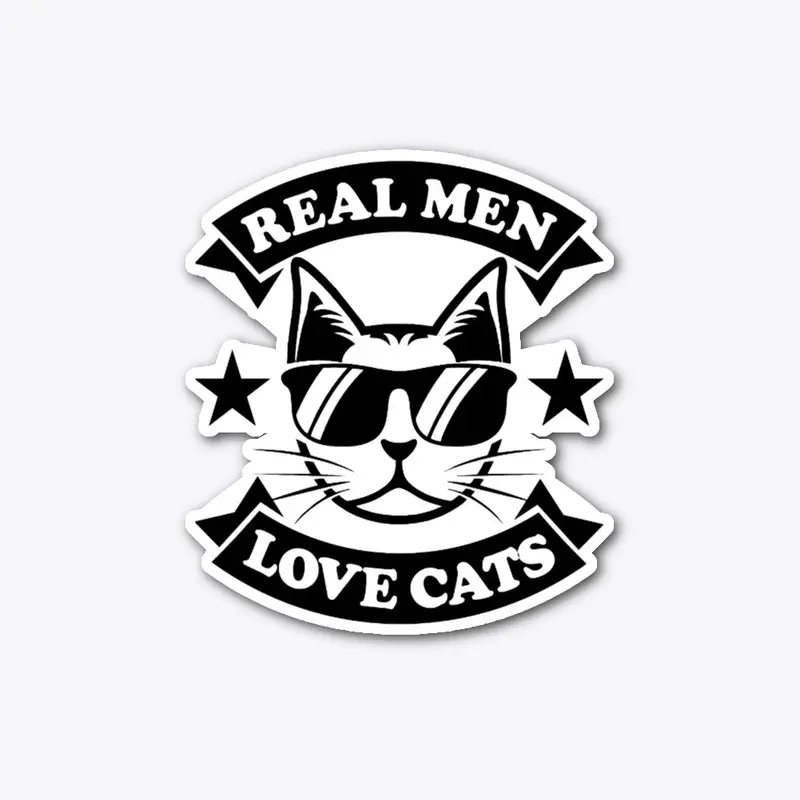 Real Men Love Cat Sticker